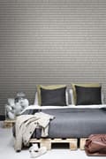 Miniatyrbild 3 av 8: ESTAhome tapet text stadssamtal grått 53 cm x 10,05 m