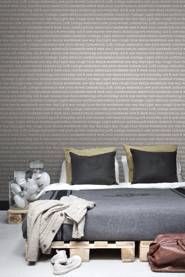 ESTAhome tapet text stadssamtal grått 53 cm x 10,05 m