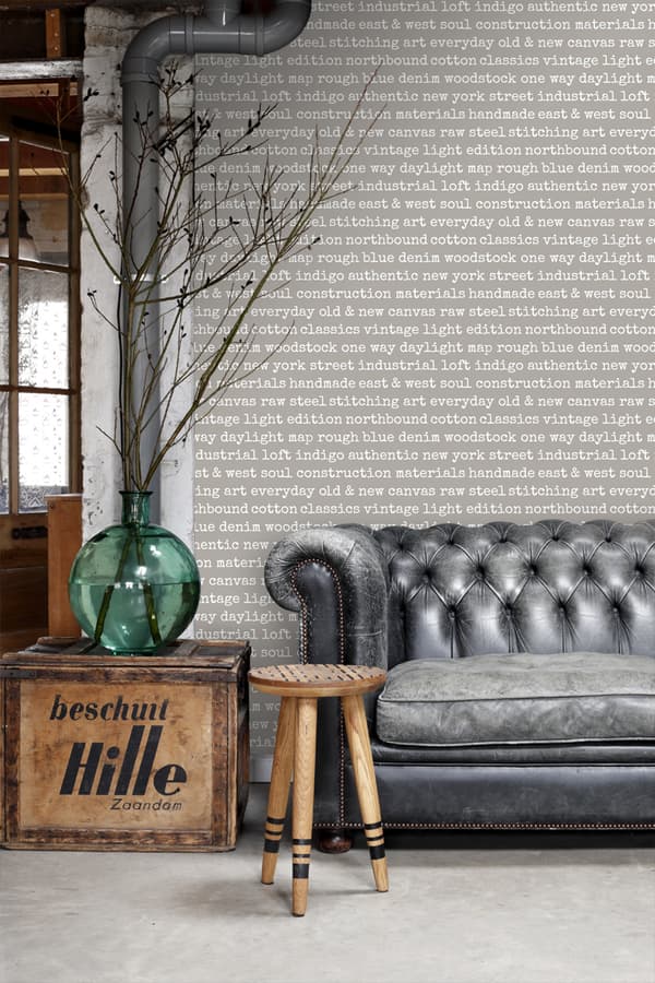 ESTAhome tapet text stadssamtal grått 53 cm x 10,05 m