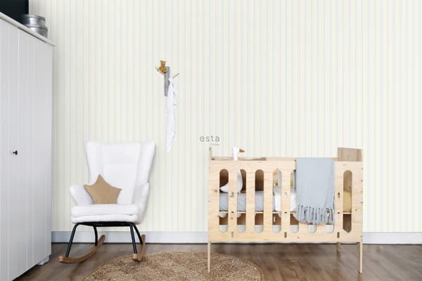 ESTAhome tapet ränder ljusblått 53 cm x 10,05 m