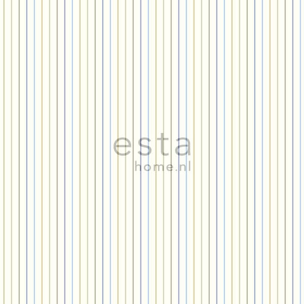 ESTAhome tapet ränder ljusblått 53 cm x 10,05 m