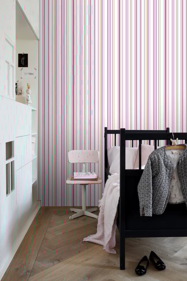 ESTAhome tapet striber mangefarvet på hvidt 53 cm x 10,05 m
