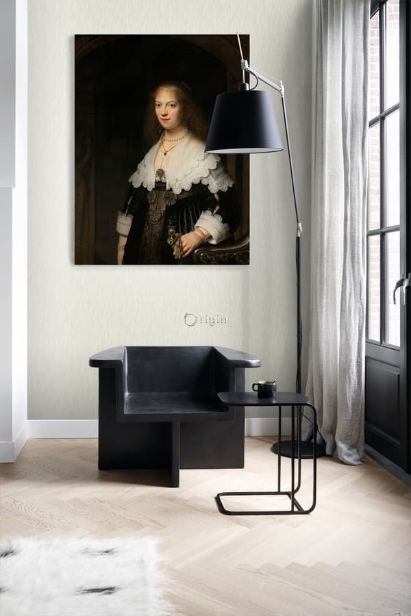Origin Wallcoverings tapet gräsväv med linnestruktur glänsande beige 53 cm x 10,05 m