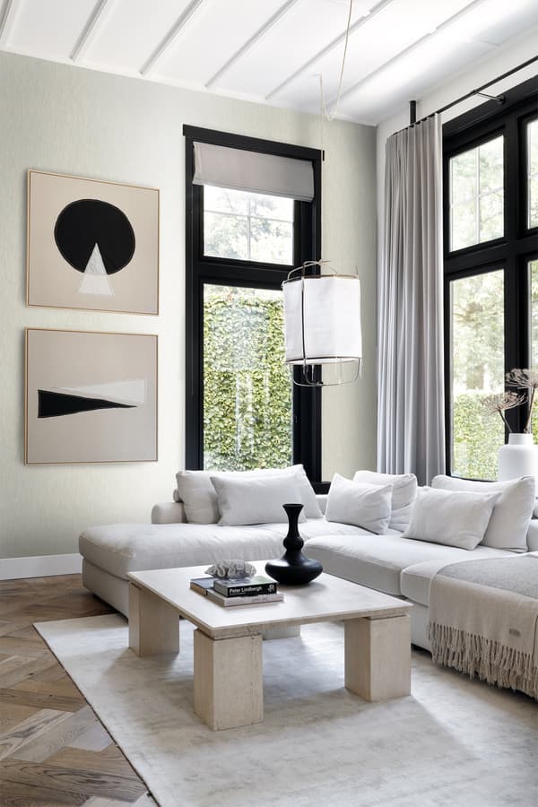 Origin Wallcoverings tapet gräsväv med linnestruktur glänsande beige 53 cm x 10,05 m