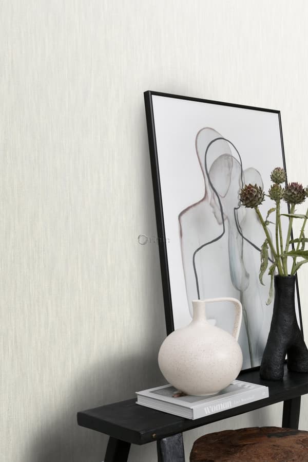 Origin Wallcoverings tapet gräsväv med linnestruktur glänsande beige 53 cm x 10,05 m