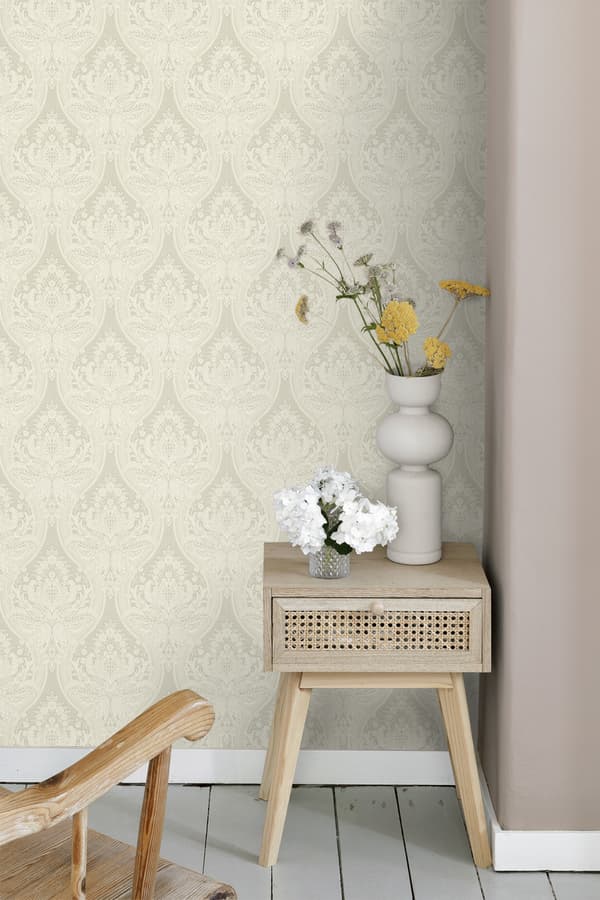 ESTAhome tapet barockmönster brunt 53 cm x 10,05 m