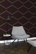 Miniatyrbillede 4 af 7: ESTAhome tapet retro-ornament brunt og lilla 53 cm x 10,05 m