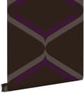 Miniatyrbillede 1 af 7: ESTAhome tapet retro-ornament brunt og lilla 53 cm x 10,05 m