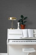 Miniatyrbillede 2 af 7: ESTAhome tapet murstensvæg sort 53 cm x 10,05 m