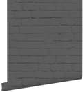 Miniatyrbillede 1 af 7: ESTAhome tapet murstensvæg sort 53 cm x 10,05 m