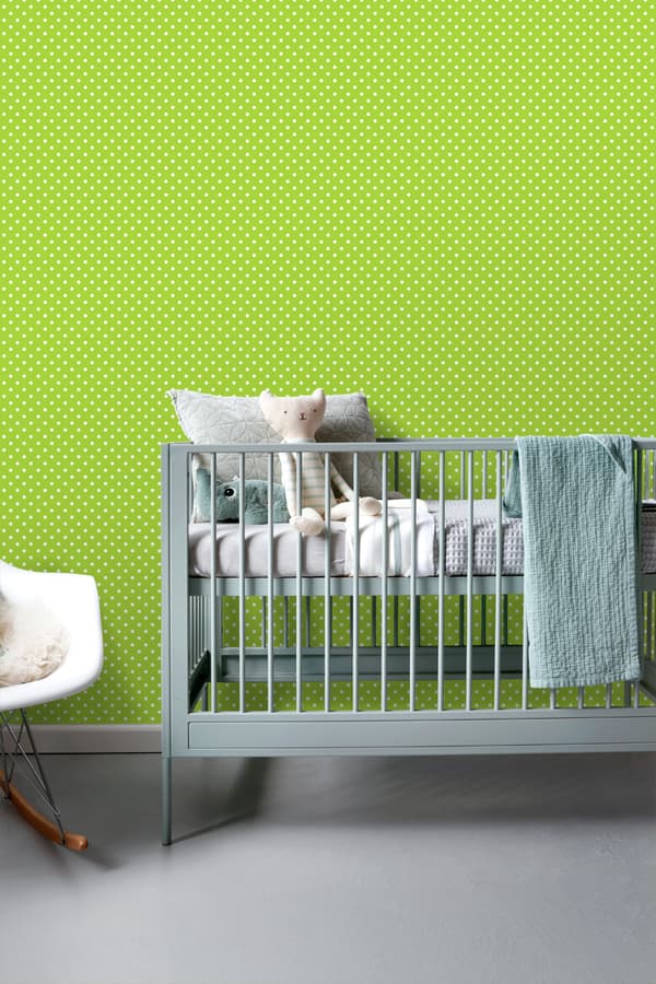 ESTAhome tapet prickar limegrönt 53 cm x 10,05 m