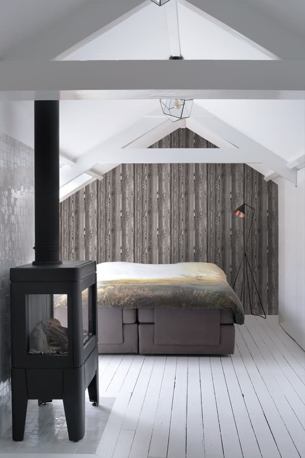 ESTAhome tapet trämotiv mörkbrunt 53 cm x 10,05 m