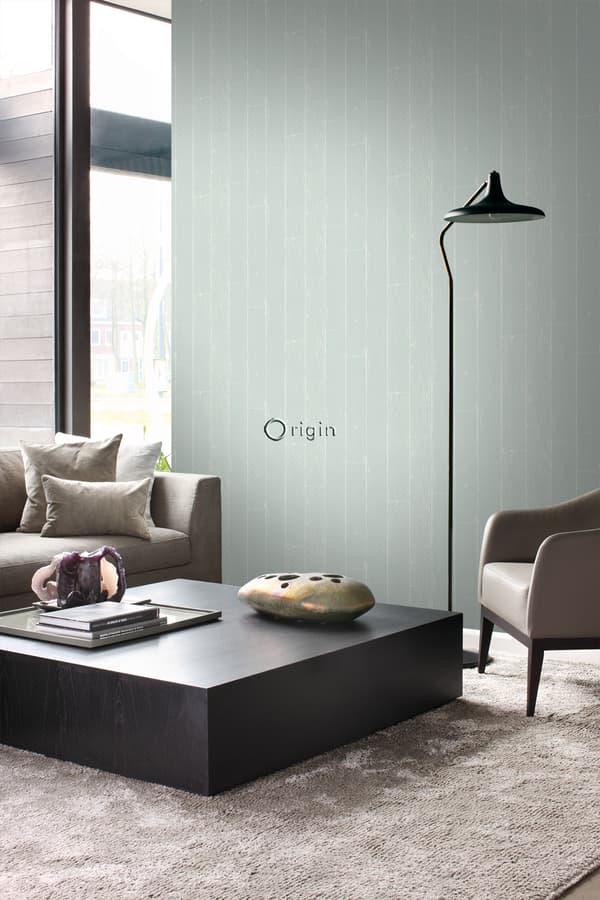 Origin Wallcoverings tapet slitna träplankor mintgrönt 53 cm x 10,05 m