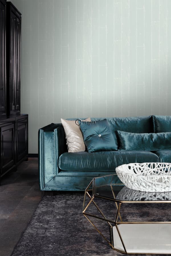 Origin Wallcoverings tapet slitna träplankor mintgrönt 53 cm x 10,05 m