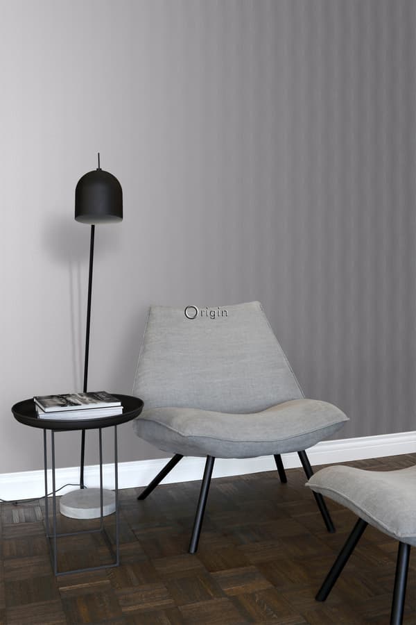 Origin Wallcoverings tapet grafiskt mönster glänsande ljust grålila 53 cm x 10,05 m