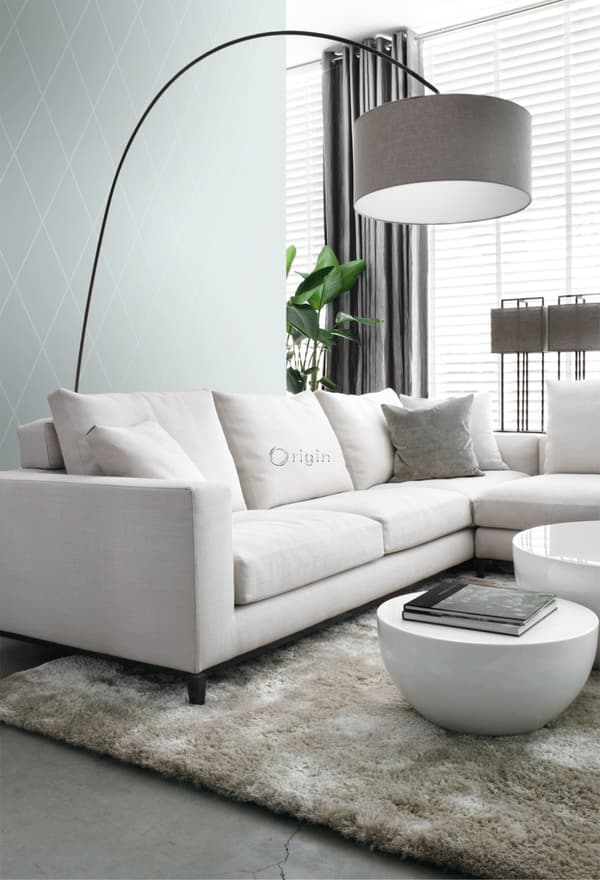 Origin Wallcoverings tapet romb isblått 53 cm x 10,05 m