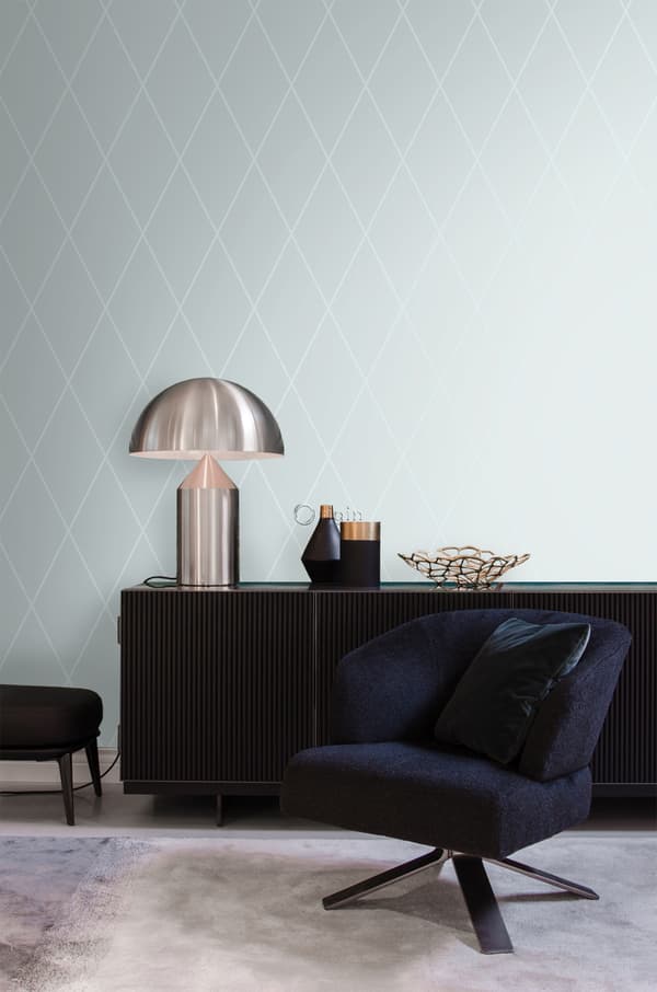 Origin Wallcoverings tapet romb isblått 53 cm x 10,05 m