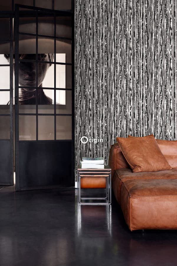 Origin Wallcoverings tapet ränder svart och vitt 53 cm x 10,05 m