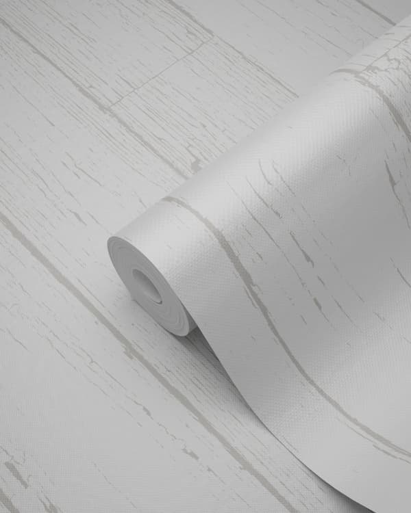 Origin Wallcoverings tapet slitna plankor av träskräp benvitt 53 cm x 10,05 m