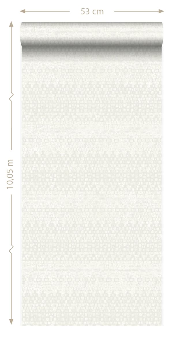 Origin Wallcoverings tapet djurmönster struktur vitt 53 cm x 10,05 m