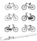 Miniatyrbild 1 av 8: ESTAhome tapet cyklar vitt och svart 53 cm x 10,05 m