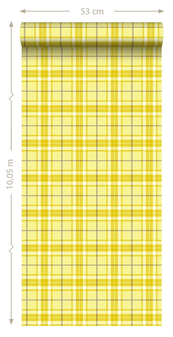 ESTAhome tapet rombemotiv gul 53 cm x 10,05 m