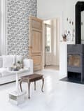 Miniatyrbild 4 av 8: ESTAhome tapet toile de Jouy svart 53 cm x 10,05 m