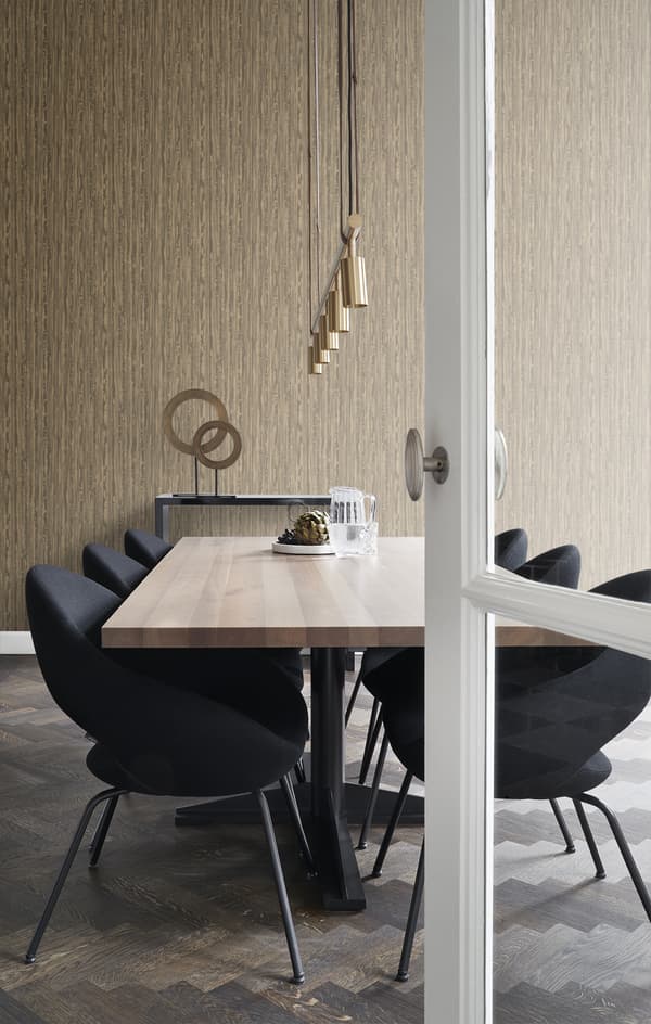 Origin Wallcoverings tapet striber skinnende kobberbrunt 53 cm x 10,05 m