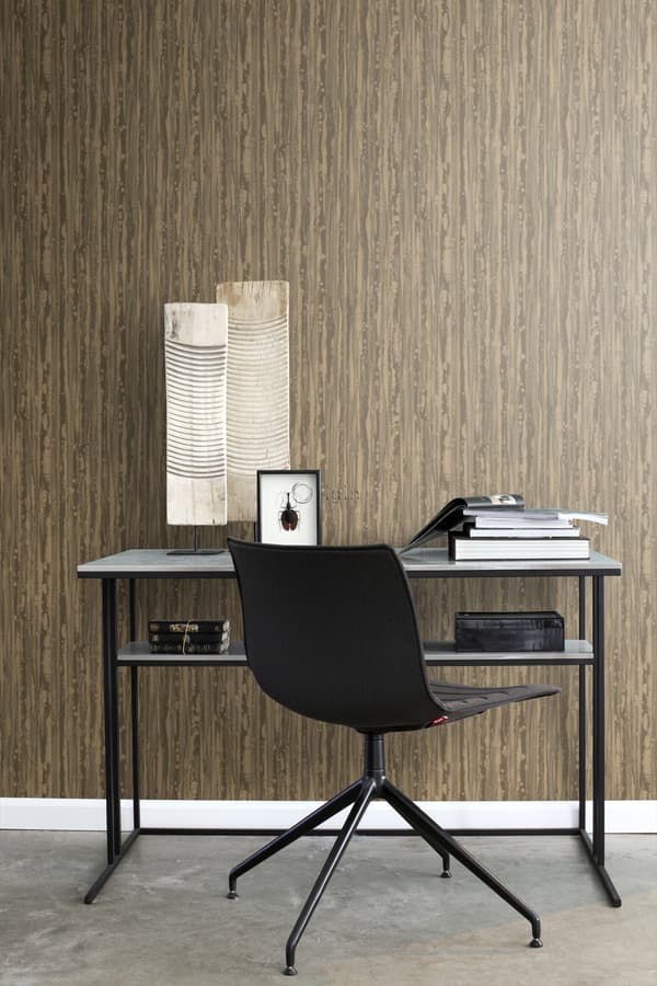 Origin Wallcoverings tapet striber skinnende kobberbrunt 53 cm x 10,05 m