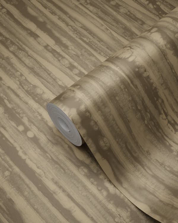 Origin Wallcoverings tapet striber skinnende kobberbrunt 53 cm x 10,05 m