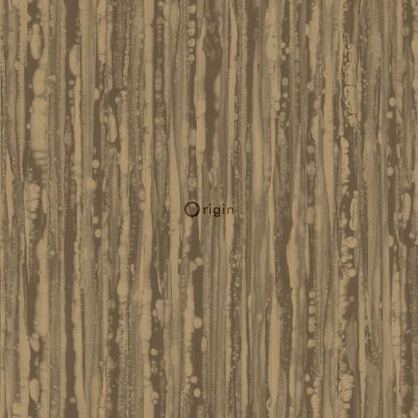 Origin Wallcoverings tapet striber skinnende kobberbrunt 53 cm x 10,05 m