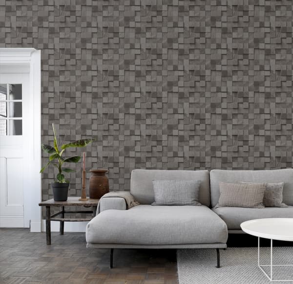 ESTAhome tapet 3D-tryck svart 53 cm x 10,05 m