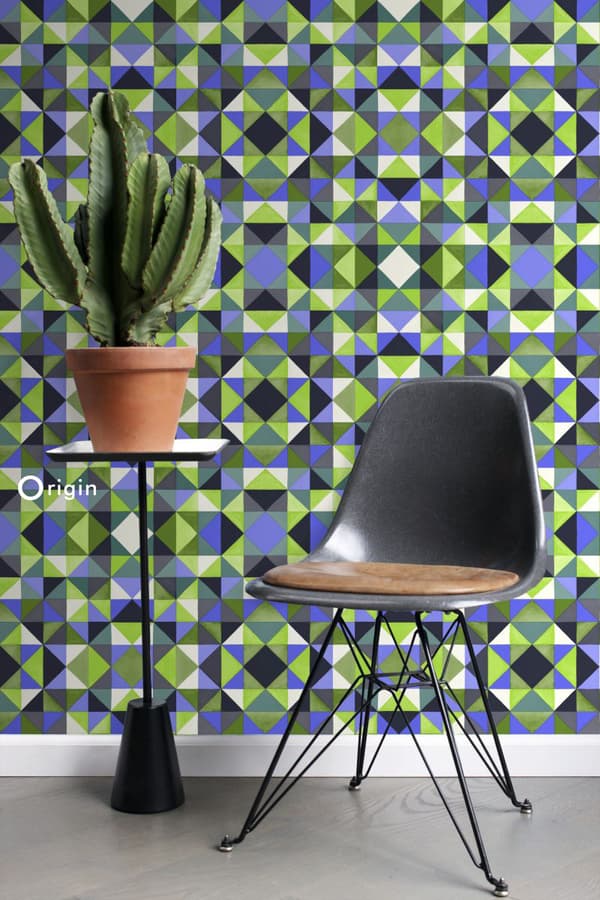 Origin Wallcoverings tapet kubism grönt 53 cm x 10,05 m