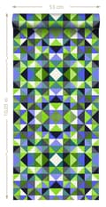 Miniatyrbild 6 av 6: Origin Wallcoverings tapet kubism grönt 53 cm x 10,05 m