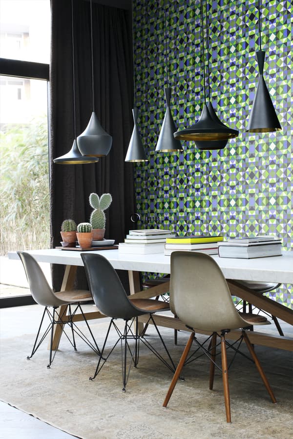 Origin Wallcoverings tapet kubism grönt 53 cm x 10,05 m