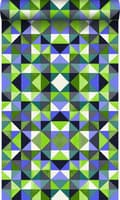 Miniatyrbild 1 av 6: Origin Wallcoverings tapet kubism grönt 53 cm x 10,05 m