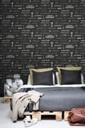 Miniatyrbild 2 av 8: ESTAhome tapet sportcitat svart 53 cm x 10,05 m