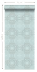 Miniatyrbillede 6 af 6: Origin Wallcoverings tapet grafisk form havgrønt 53 cm x 10,05 m