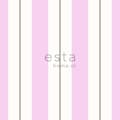 Miniatyrbild 7 av 7: ESTAhome tapet ränder rosa och brunt 53 cm x 10,05 m
