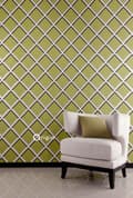 Miniatyrbild 2 av 4: Origin Wallcoverings tapet geometriskt motiv olivgrönt 52 cm x 10,05 m