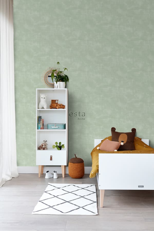 ESTAhome tapet betonglook ljusgrönt 0,53 x 10,05 m