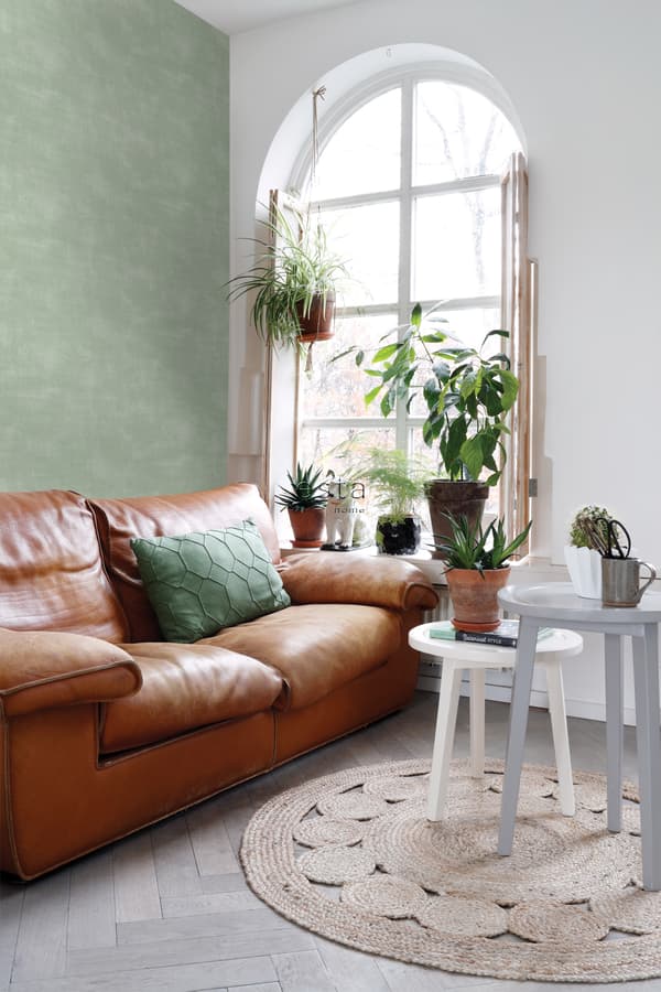 ESTAhome tapet betonglook ljusgrönt 0,53 x 10,05 m