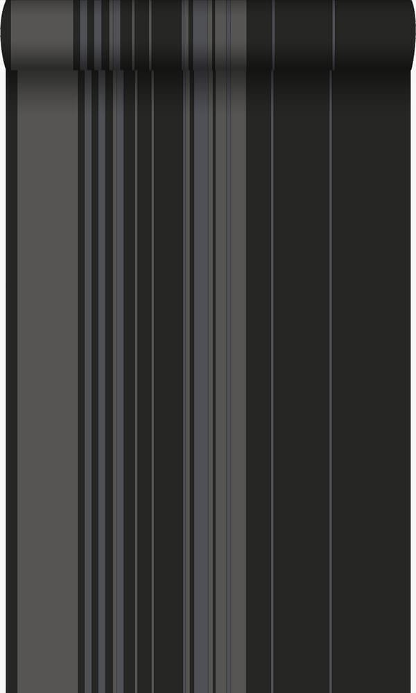 Origin Wallcoverings tapet ränder svart och glänsande brons 53 cm x 10,05 m