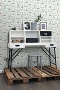 Miniatyrbillede 2 af 3: ESTAhome tapet emblemer turkis og gråt 53 cm x 10,05 m