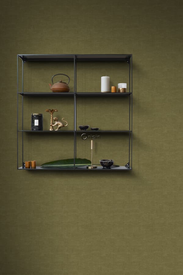 Origin Wallcoverings tapet linnedstruktur okkergult 0,53 x 10,05 m
