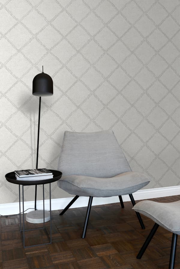 ESTAhome tapet orientalisk berbermatta varm ljusgrått och matt vitt 53 cm x 10,05 m