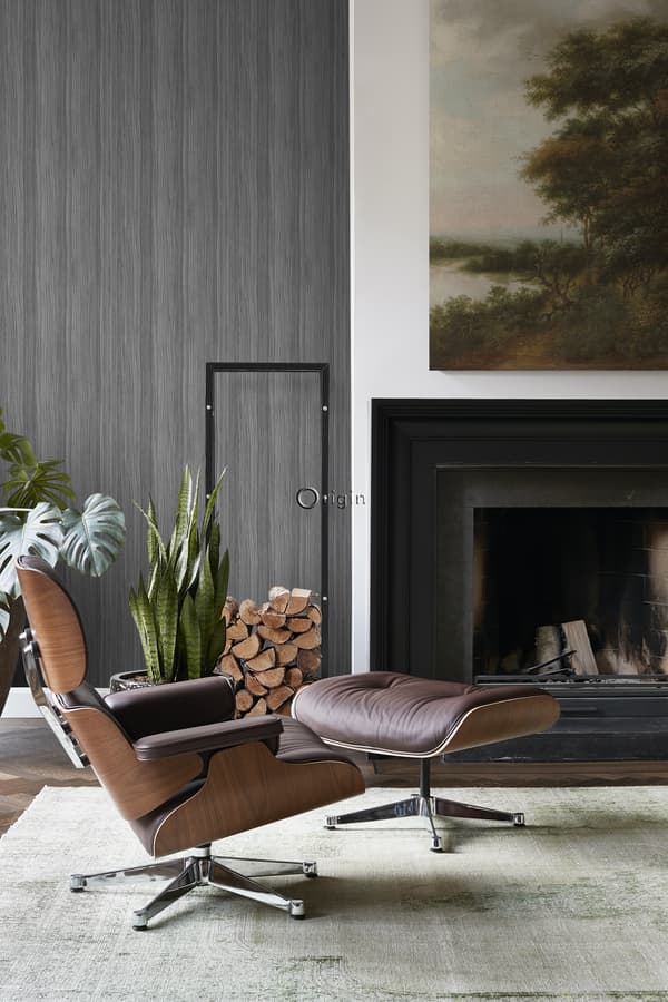 Origin Wallcoverings tapet ränder mullvadsgrått - 347302 - 53 cm x 10,05 m