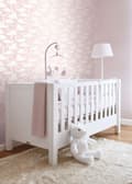 Miniatyrbild 4 av 6: Origin Wallcoverings tapet svanar glänsande rosa och vitt 0,53 x 10,05 m
