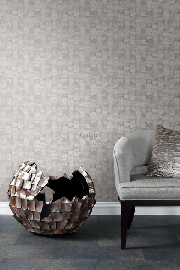 Origin Wallcoverings tapet med struktur ljust grålila 53 cm x 10,05 m
