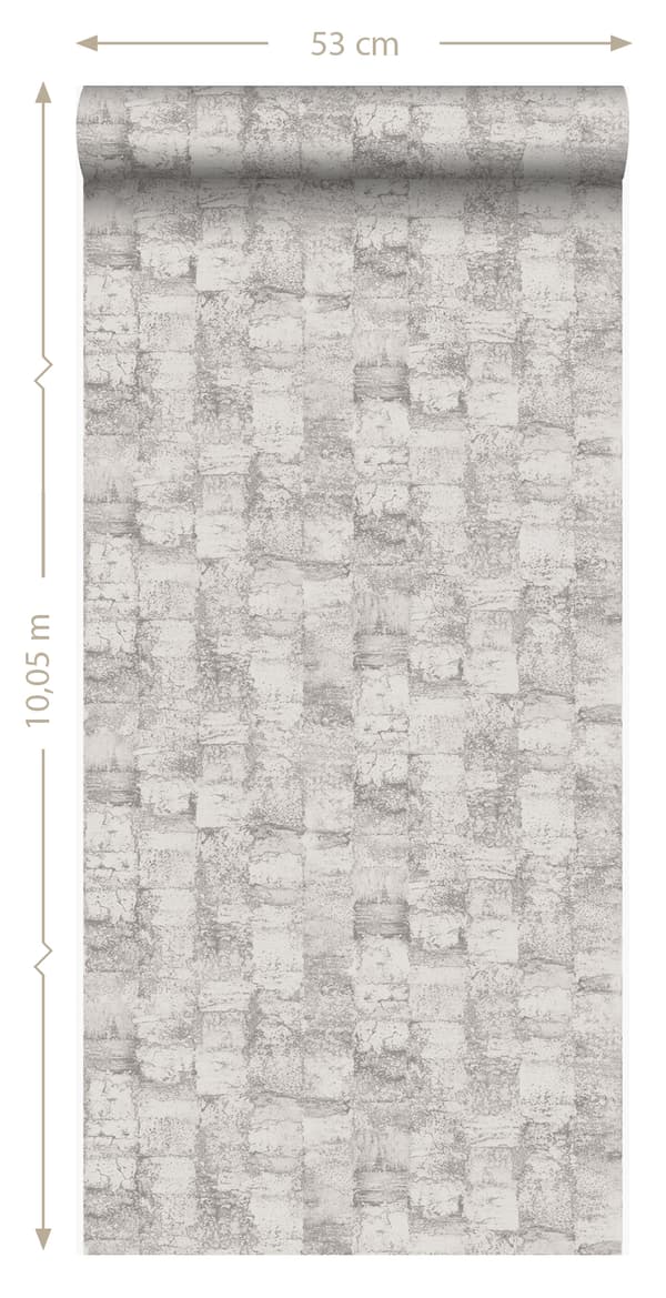 Origin Wallcoverings tapet med struktur ljust grålila 53 cm x 10,05 m